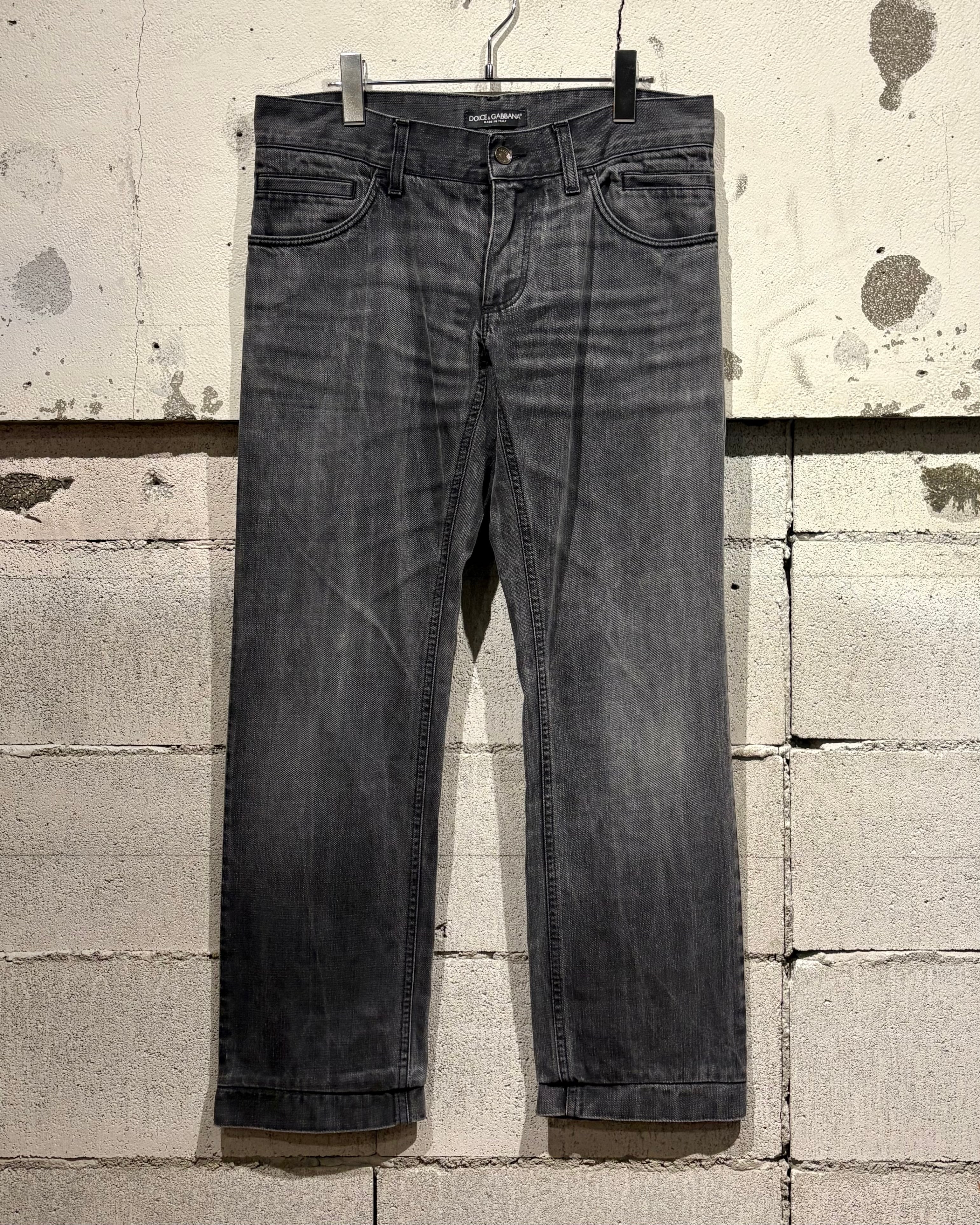 Caka otto】“DOLCE & GABBANA” Good Fade Black Denim Pants | Caka