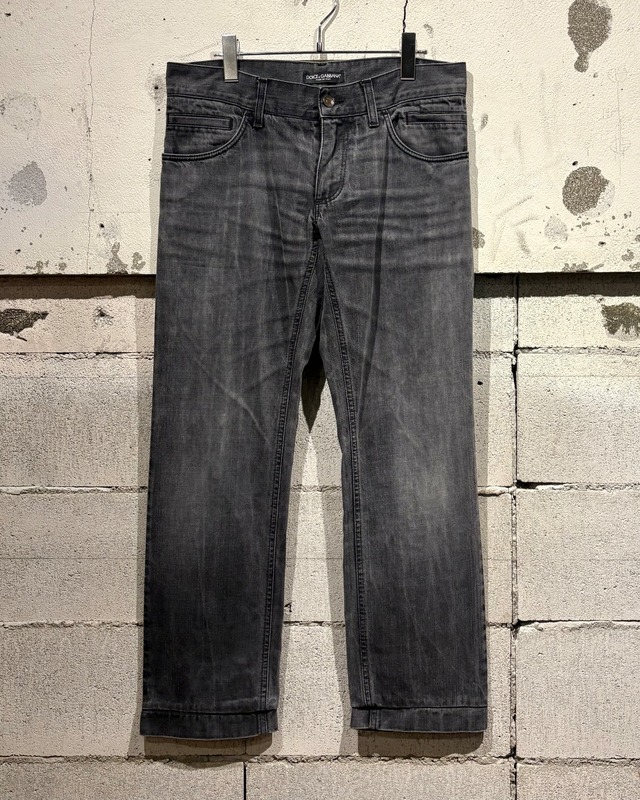 【Caka otto】“DOLCE & GABBANA” Good Fade Black Denim Pants