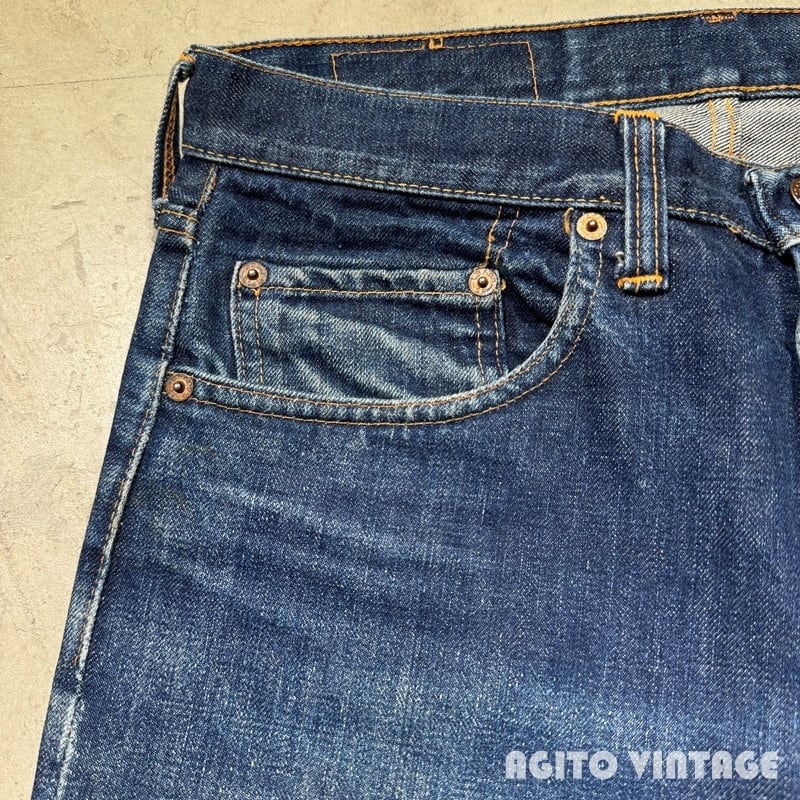 70's LEVI'S リーバイス 505 デニム Big E デカ文字 濃いめ グッド