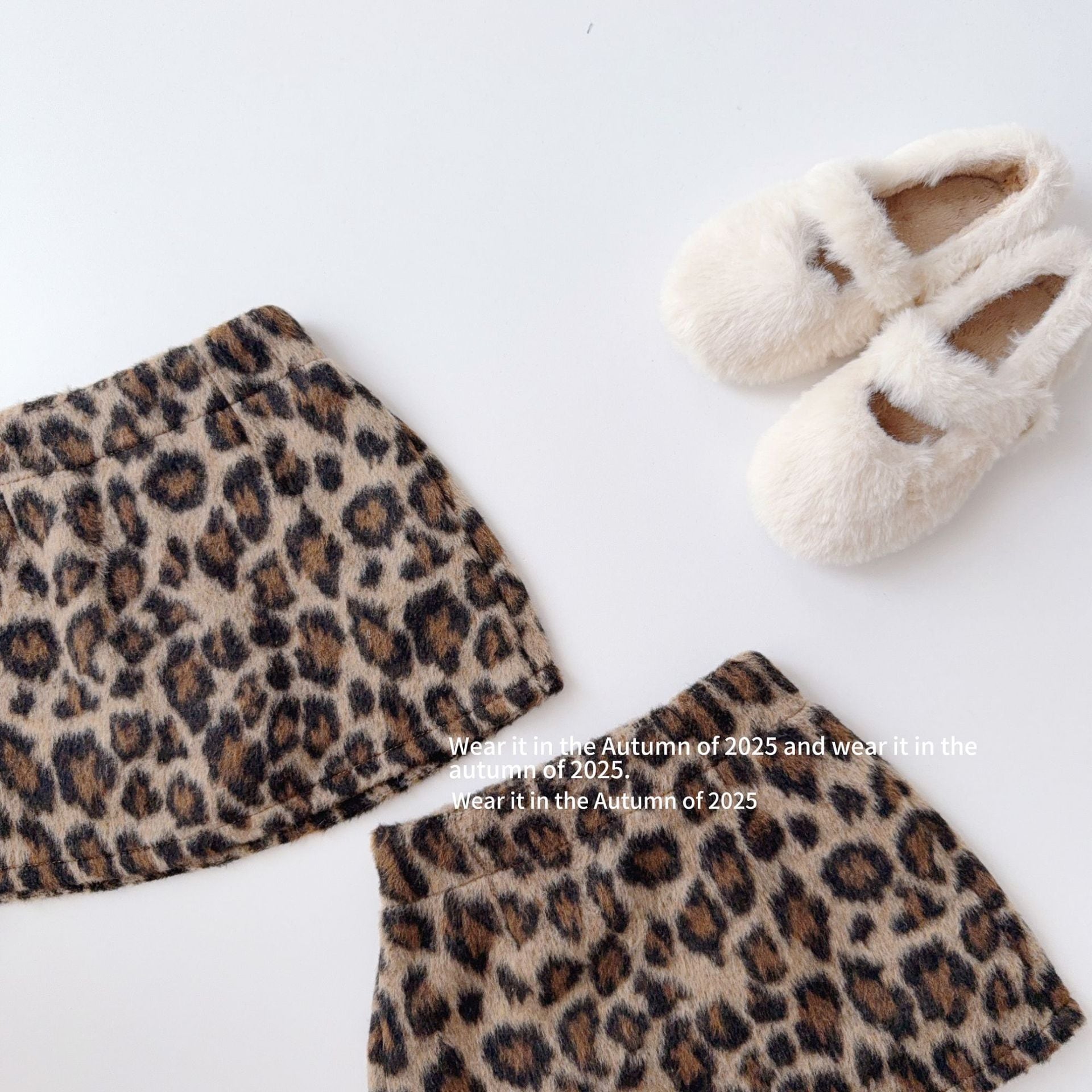 インパン付きレオパードミニスカート