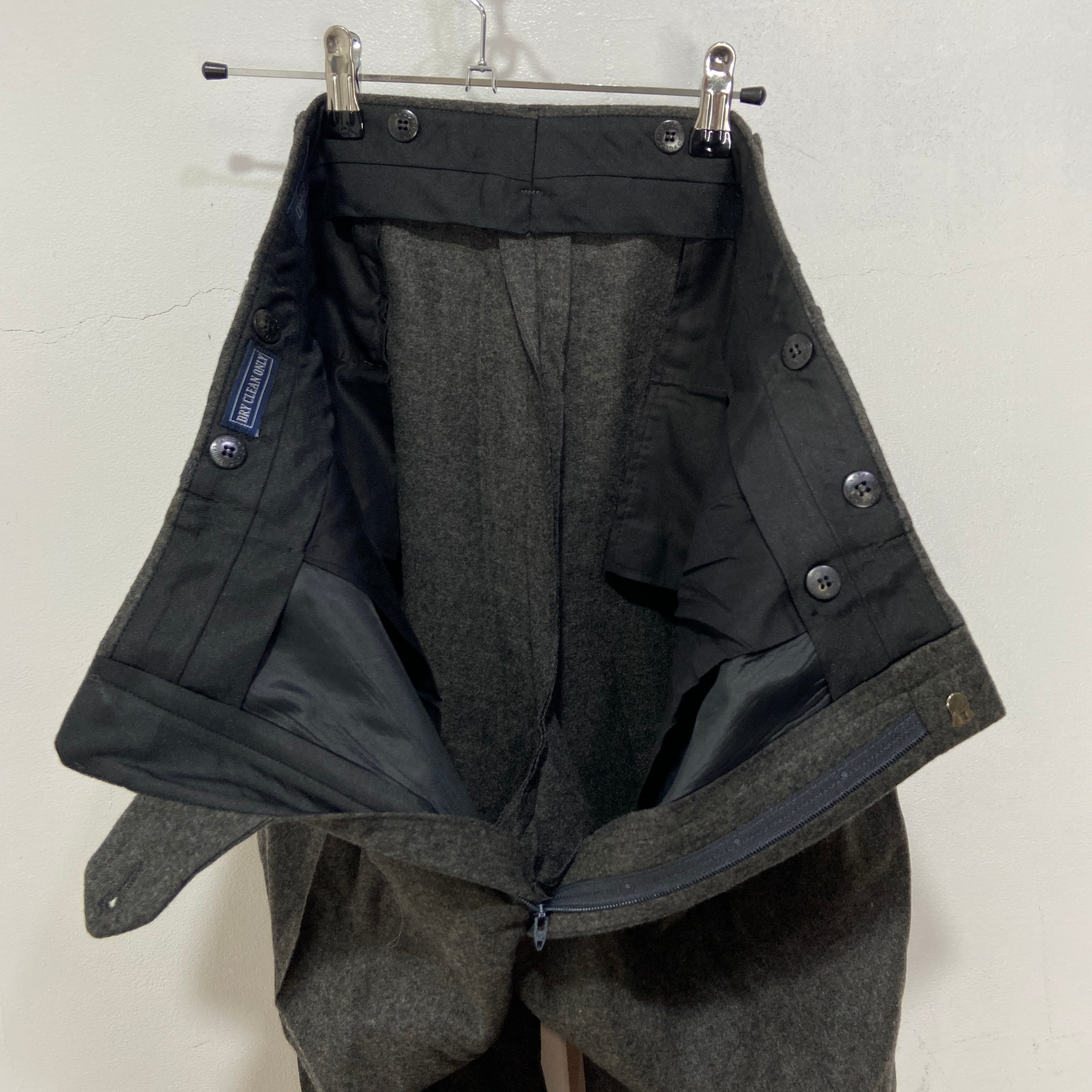 80s USA製 RalphLauren 2タックウールスラックス 鼠色 W34 80s USA製 RalphLauren 2タックウールスラックス 鼠色 W34