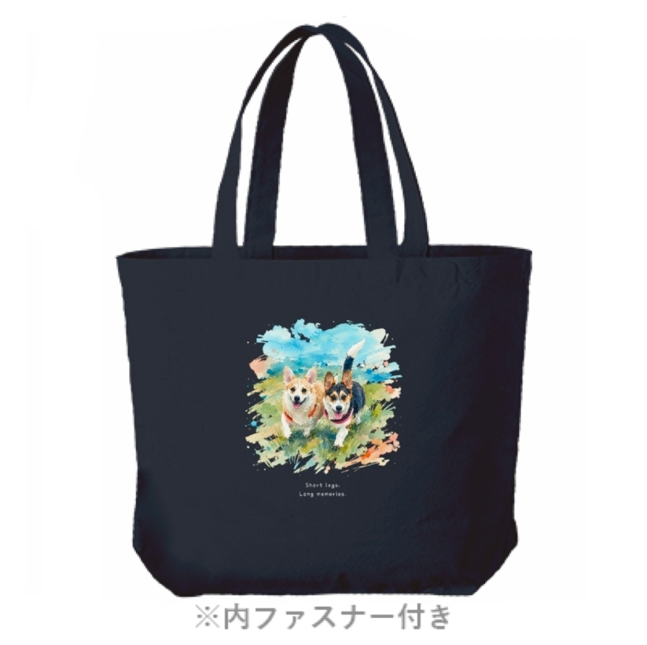 WALK TOGETHER Canvas zip tote　[G0014]