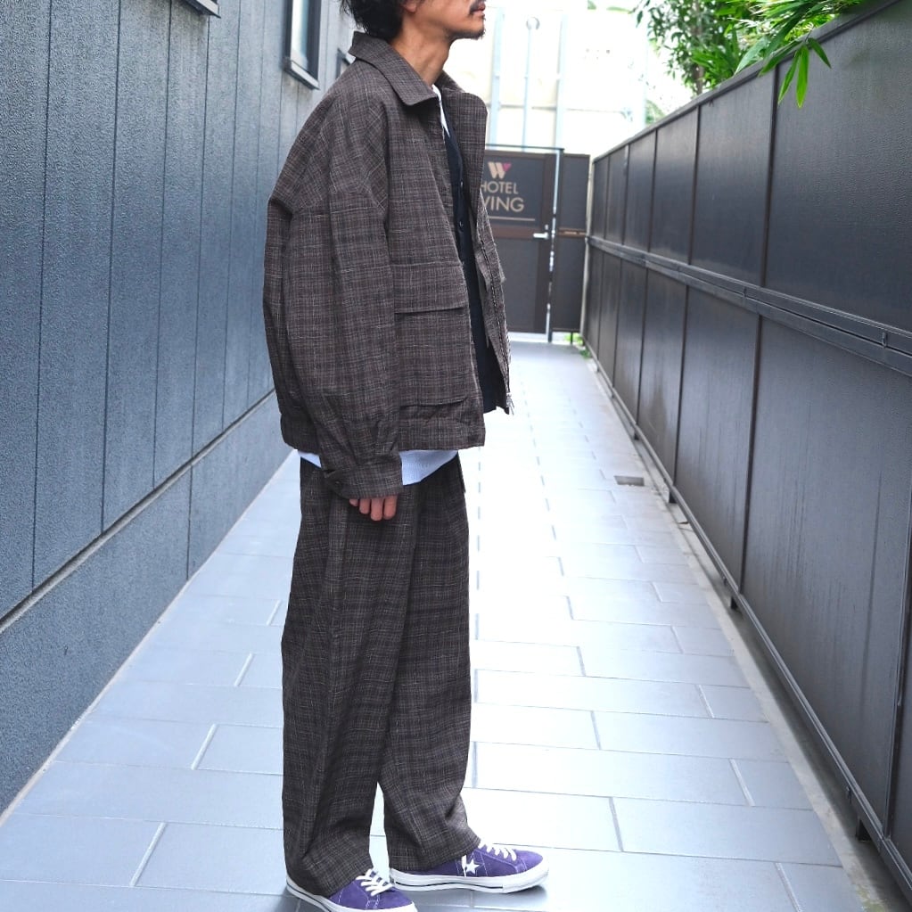 EVAN KINORI(エヴァン キノリ) /Zip Jacket Two Kasuri Wool Check