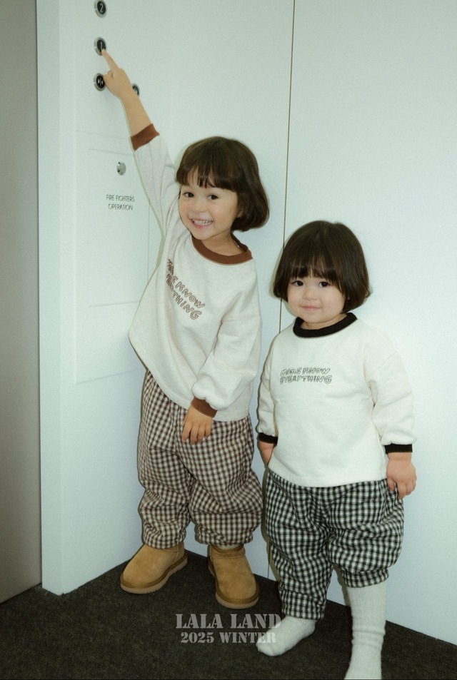 【予約商品】LALALAND / [bebe] Check cotton pants