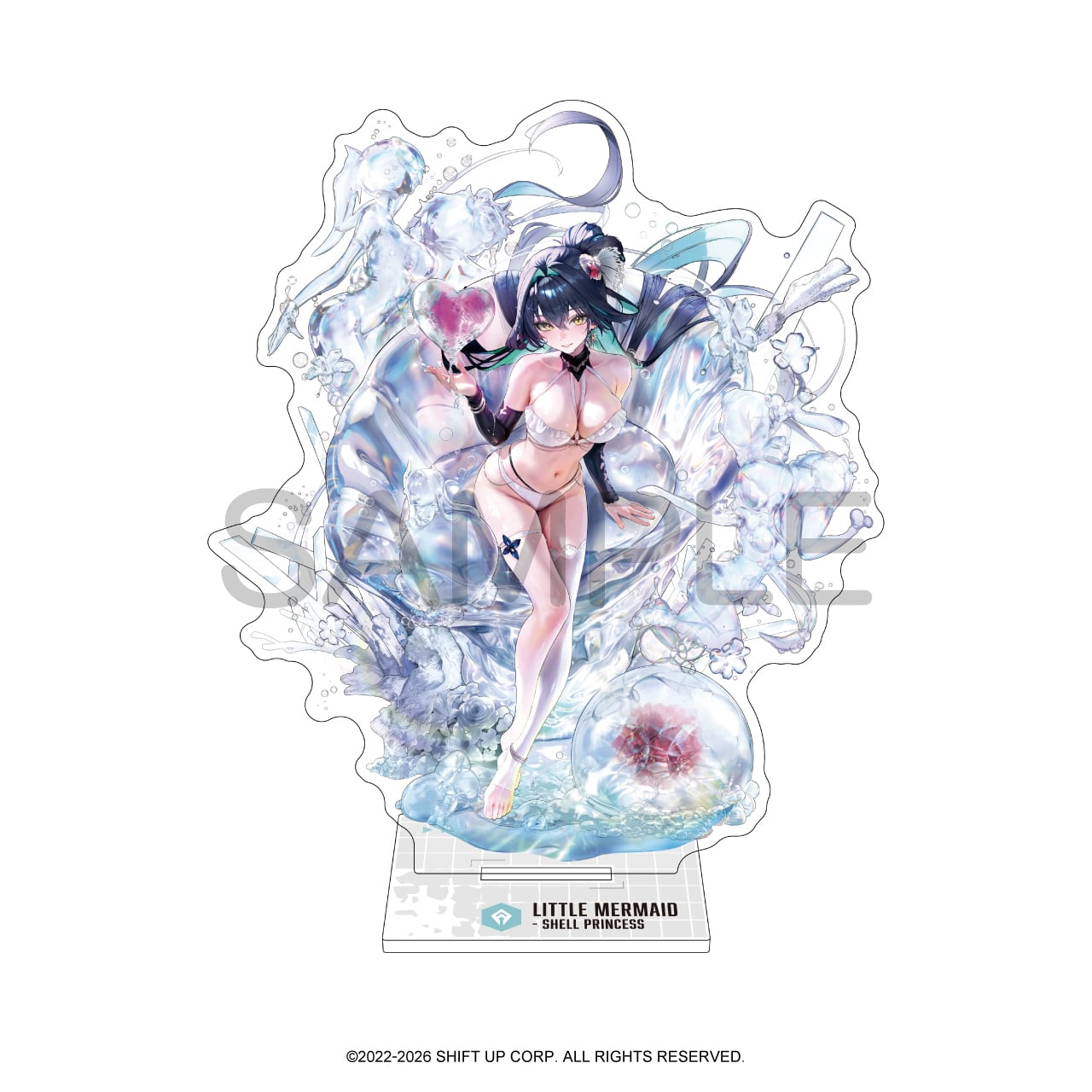NIKKE 秋葉原 水着 シンデレラ リトルマーメイド アクリルボード　缶バッジ 9月中旬発売分】『勝利の女神：NIKKE』 アクリルスタンド リトル