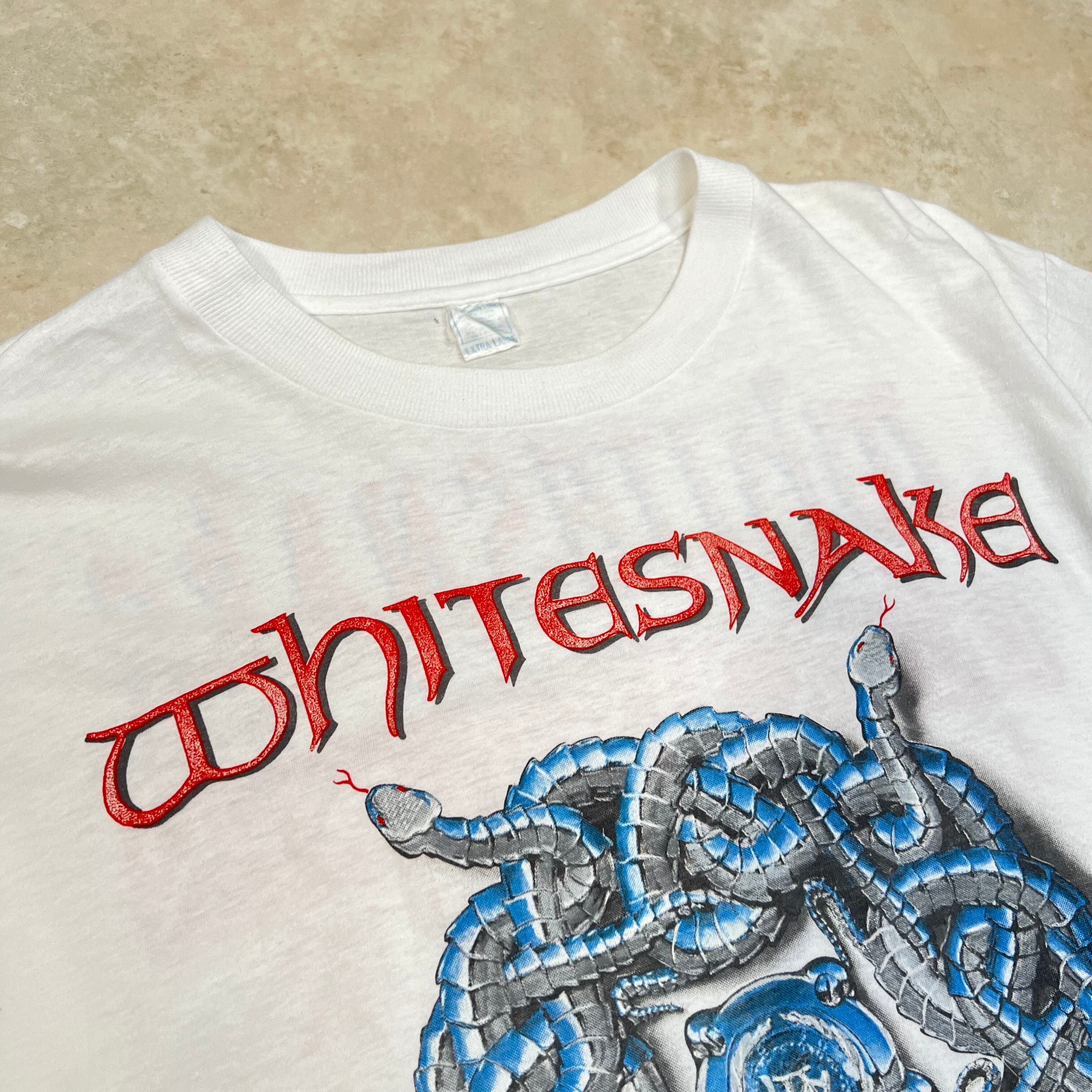 1990年 ヴィンテージ ホワイトスネイク ツアーTシャツ バンドT 白 XL 