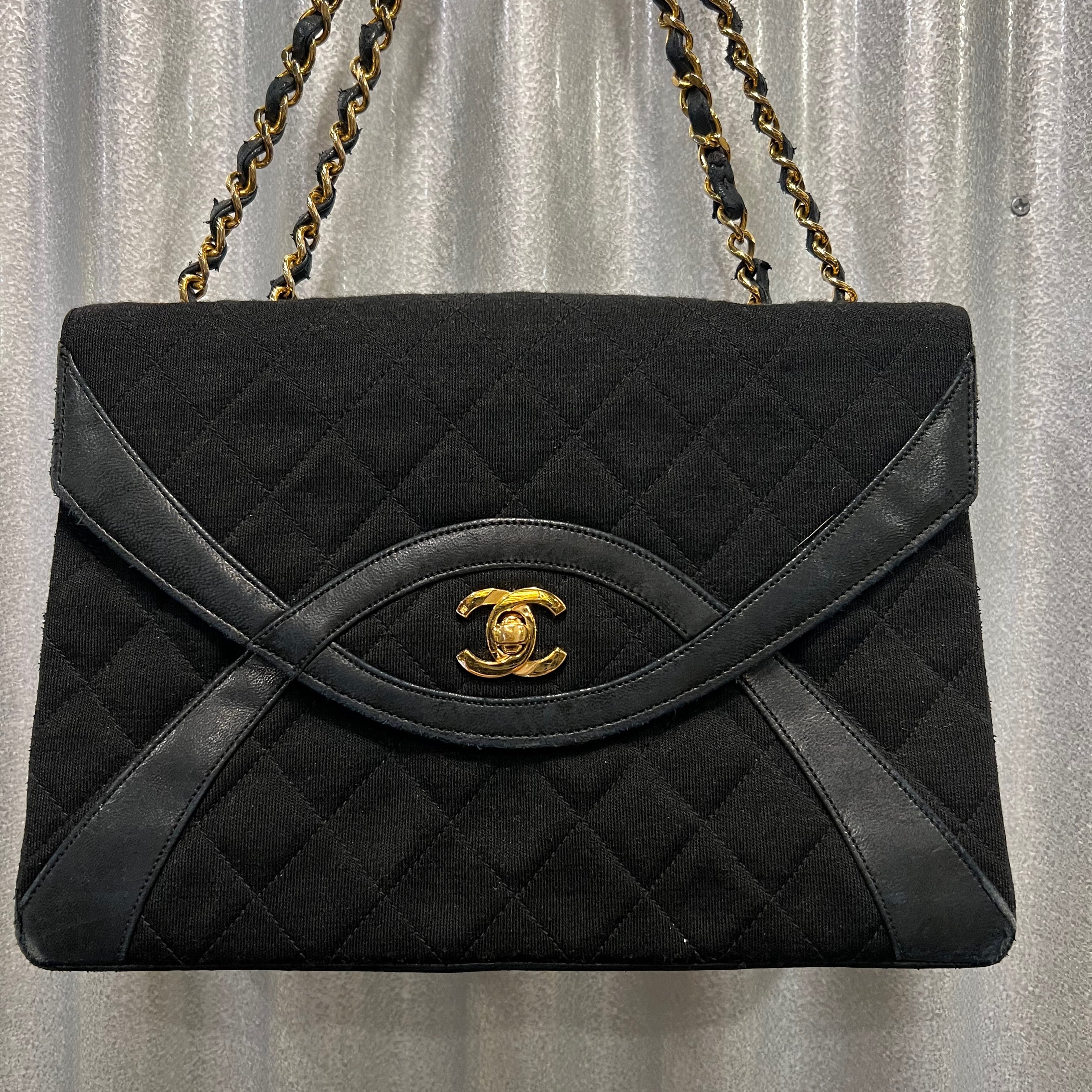 CHANEL (シャネル ) ヴィンテージ マトラッセ チェーンショルダーバッグ キャンバス×レザー /ID-001 | number12  powered by BASE