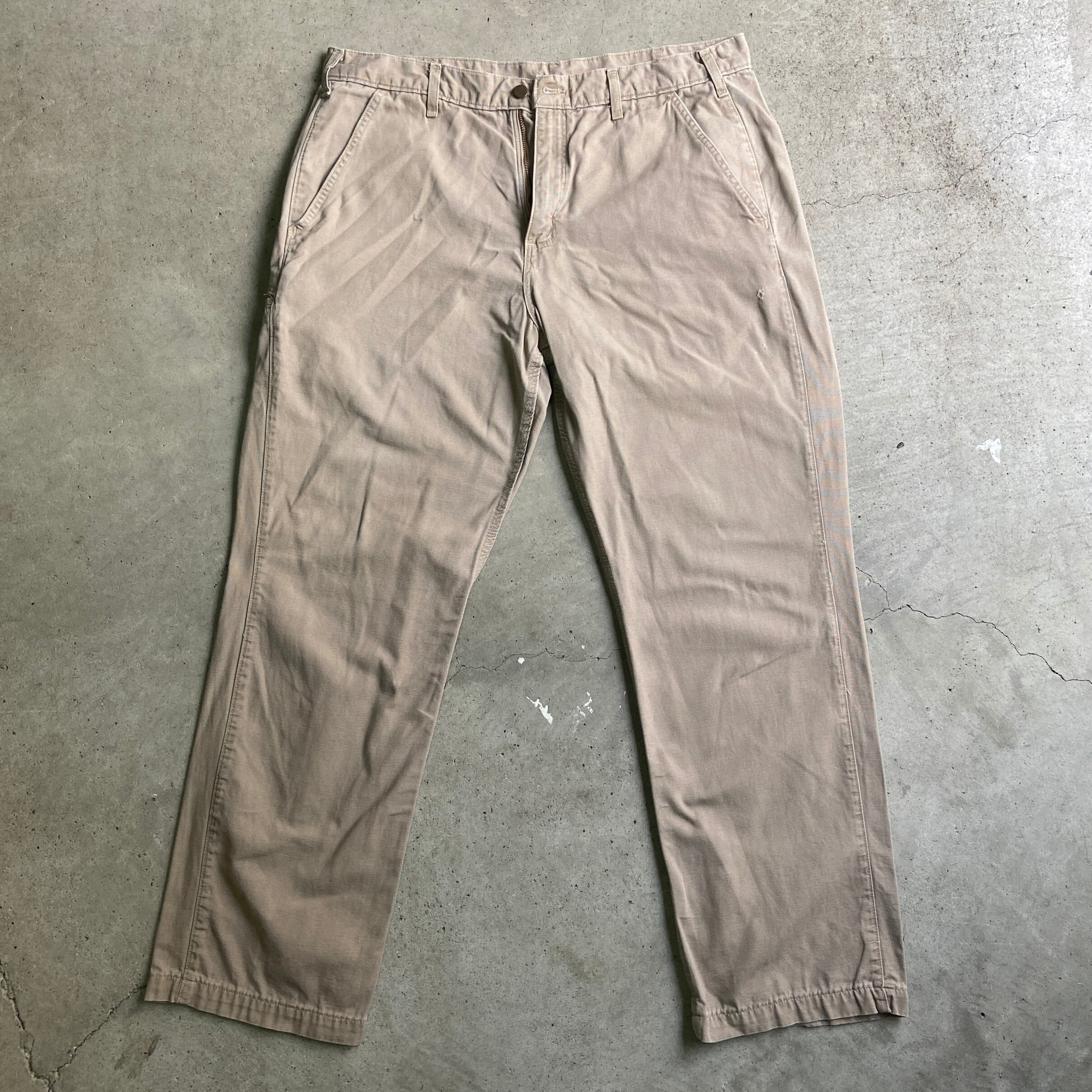 Carhartt カーハート dungaree fit ダック地 ワイド ペインター ワークパンツ メンズW38 古着 ベージュ  ダンガリーフィット【ロングパンツ】【AN20】【PS2307P】 | cave 古着屋【公式】古着通販サイト powered by BASE