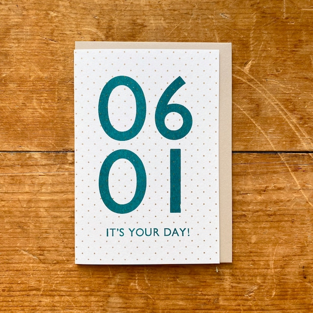 ギフトカード | Letterpress Letters, (レタープレスレターズ)369 Find Your Day - June 6月