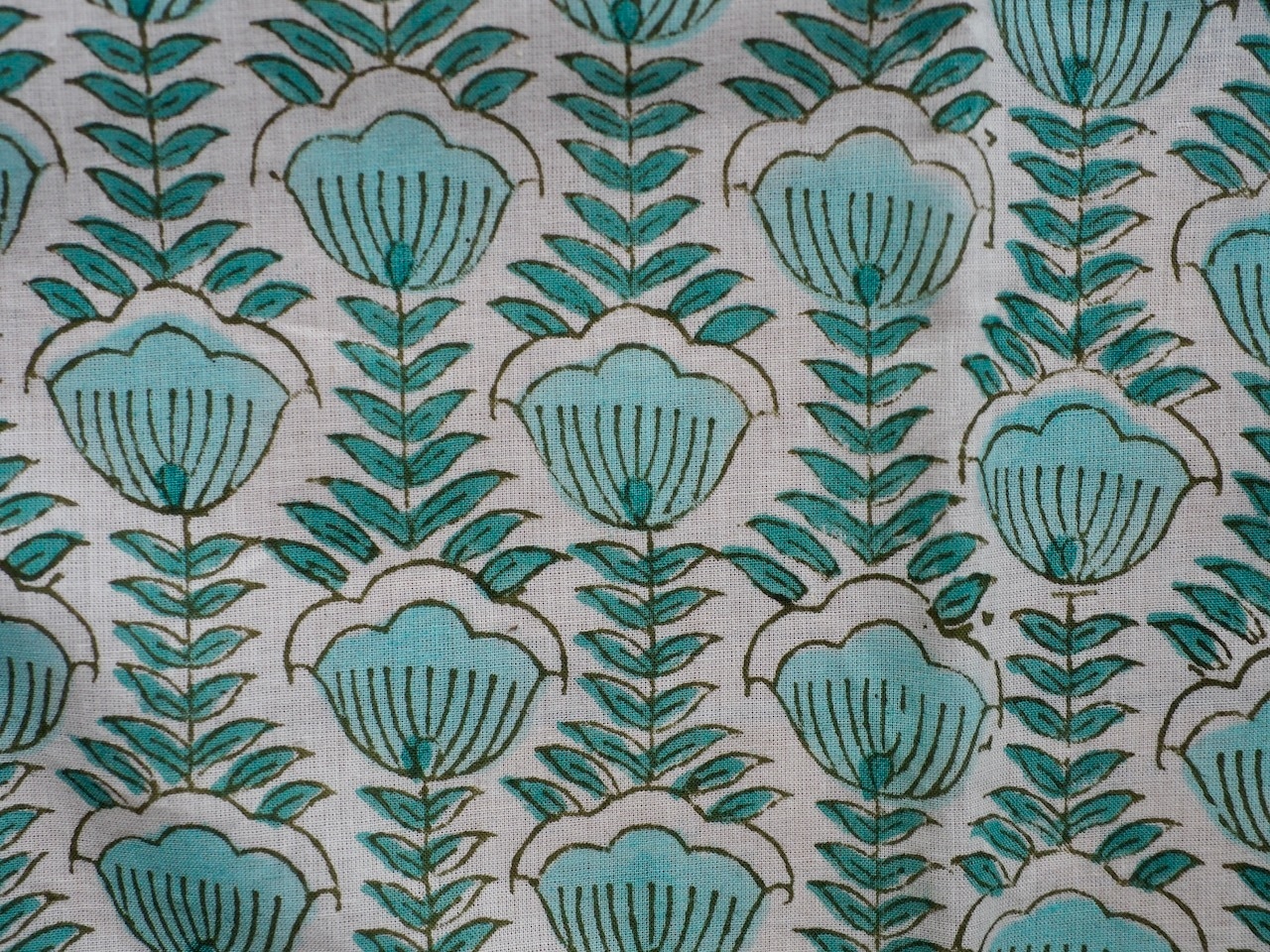 156ri049 Block Print Handkerchief b37