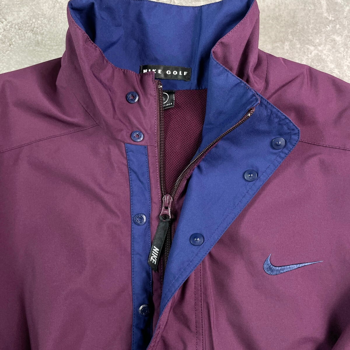 NIKE GOLF 00's ロゴ刺繍 良質生地 XLサイズ 古着プルジャケット 00年代 NIKE GOLF ナイキ ゴルフ ハーフジップ プルオーバージャケット