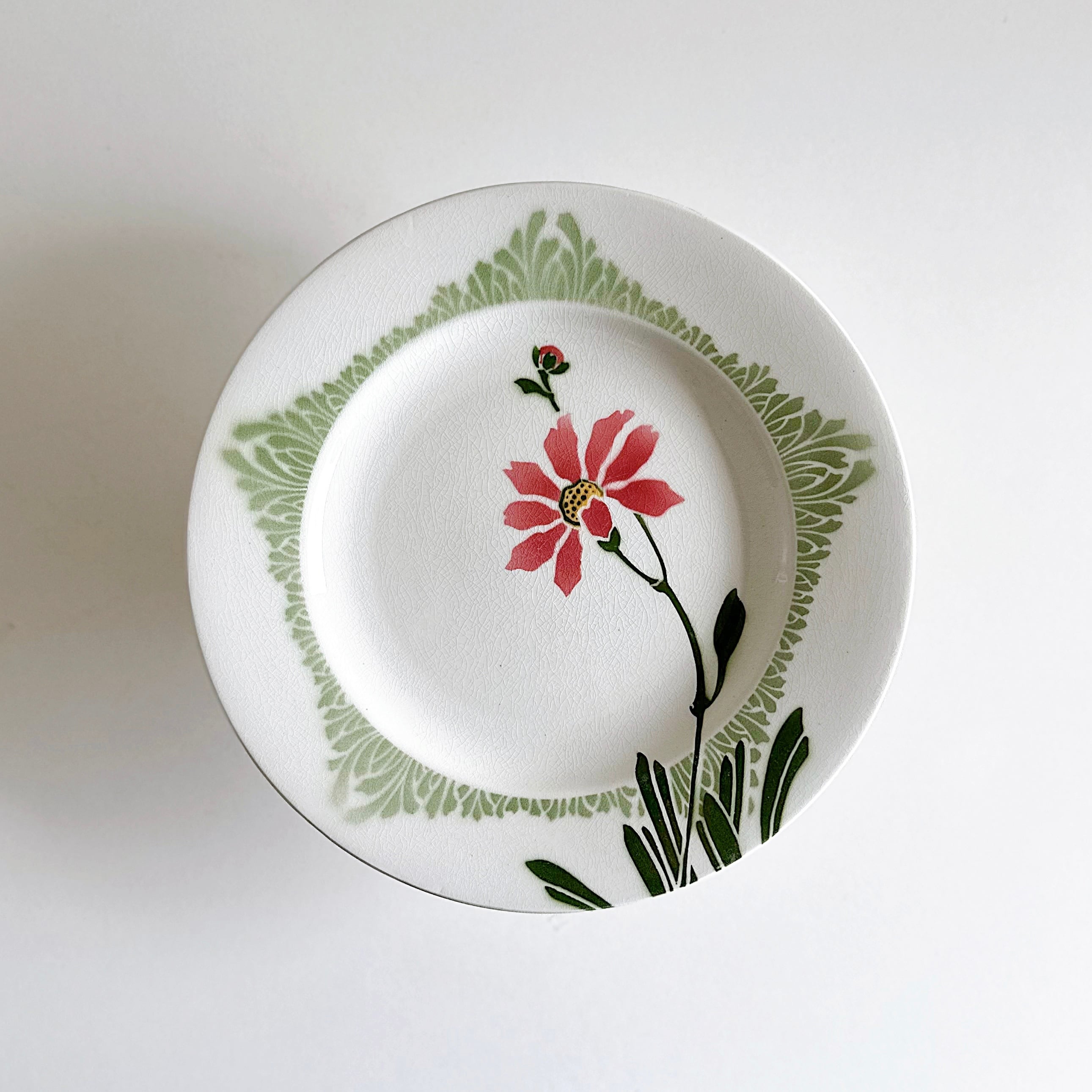 フランス☆リュネヴィルLuneville扇型プレートpavot フランス☆リュネヴィルLuneville扇型プレートpavot