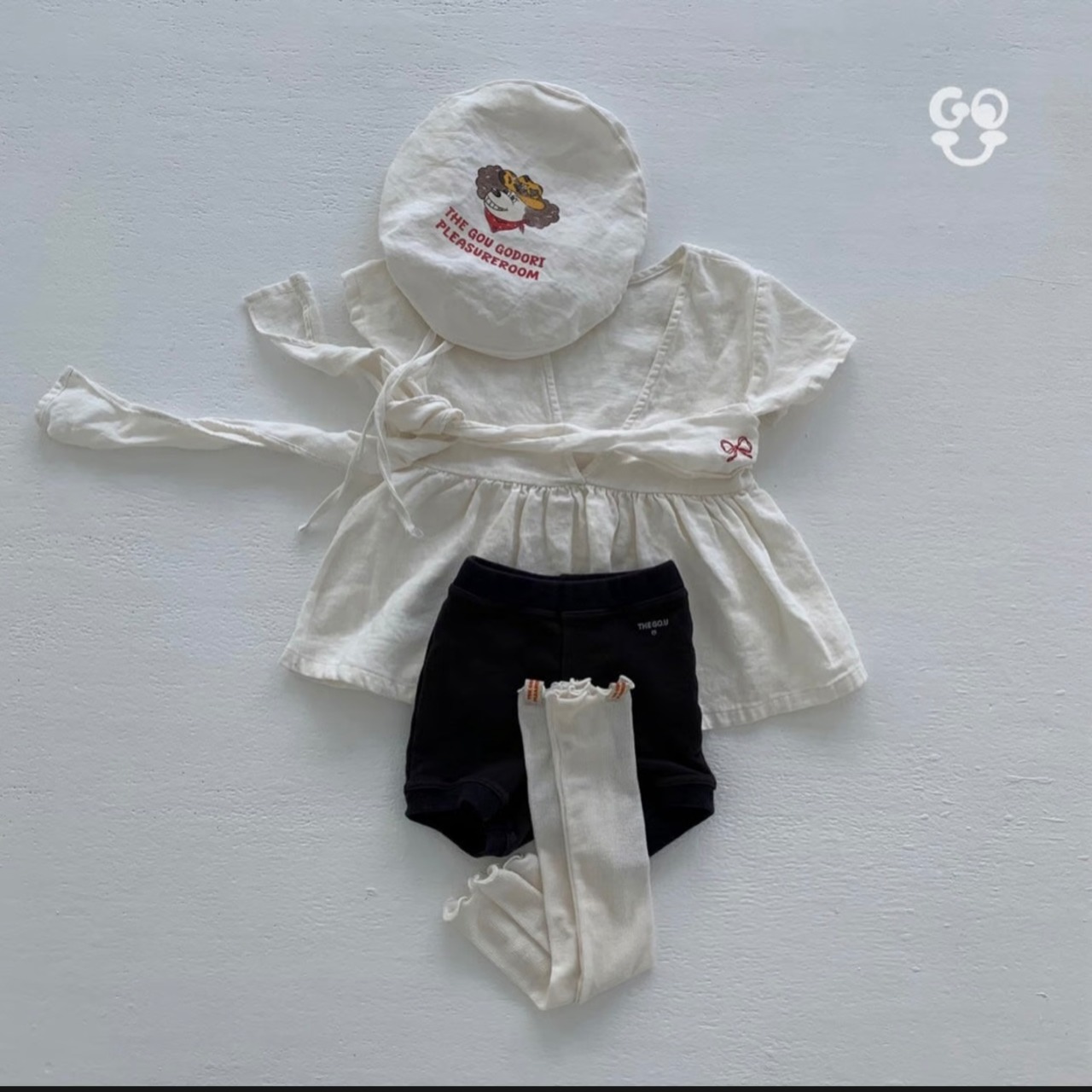 【Go.u】バックリボンカットソー 80〜120cm ホワイト 240518 - 2