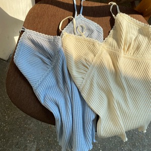 Lace cami / ivory sky (6月上旬〜中旬頃発送予定)