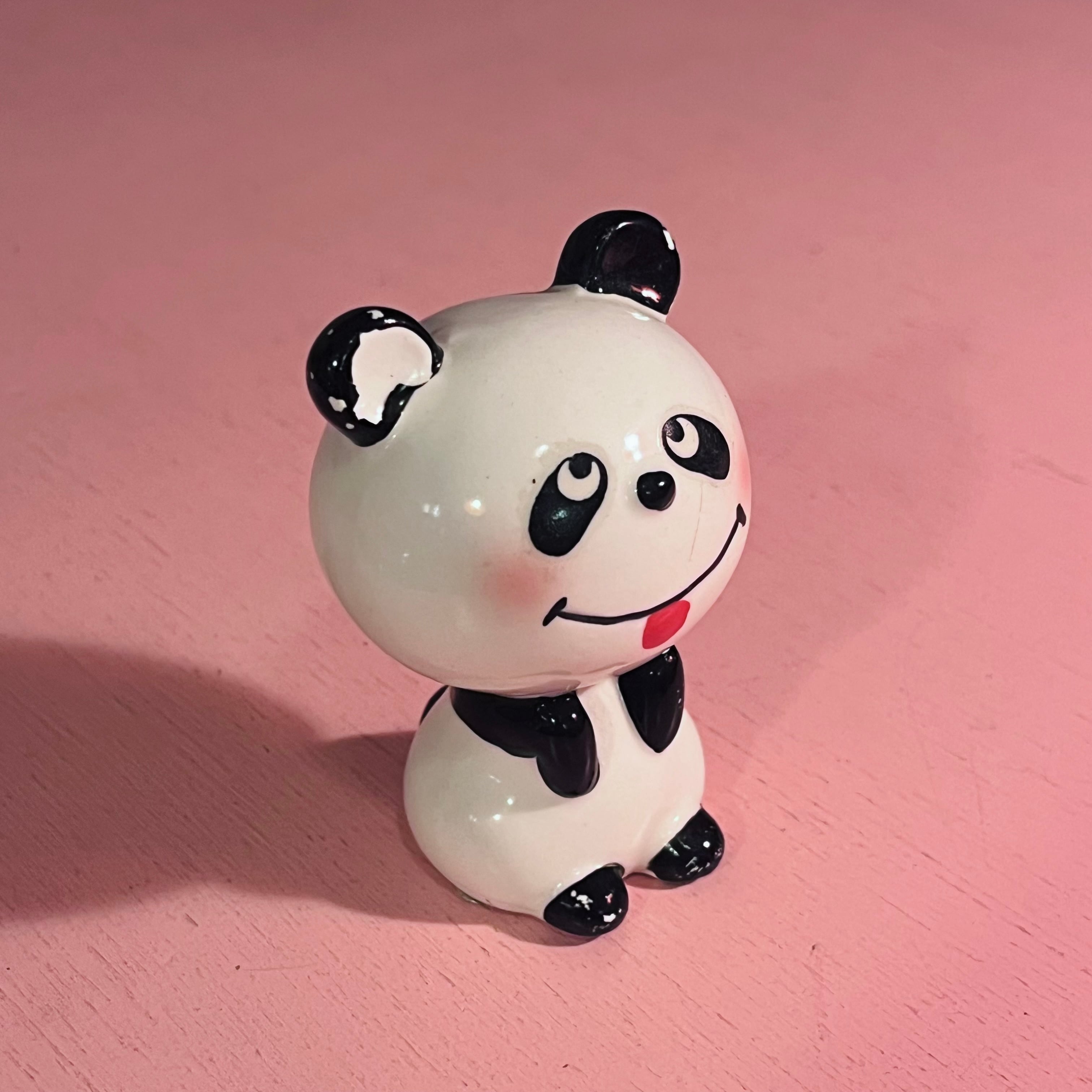 ▽Fb左1099 内藤ルネ 陶器製 キャニスター パンダ 置物 2点まとめ 内藤ルネ パンダ陶器 | 春眠雑貨店