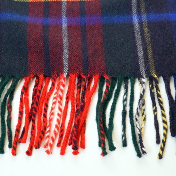 ジョンストンズ Johnstons ネイビースチュワート カシミヤ大判ストール