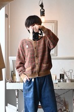 ~1990’s AUSTRALIA LIZSPORT Plaid Pattern Cotton Cardigan／L
