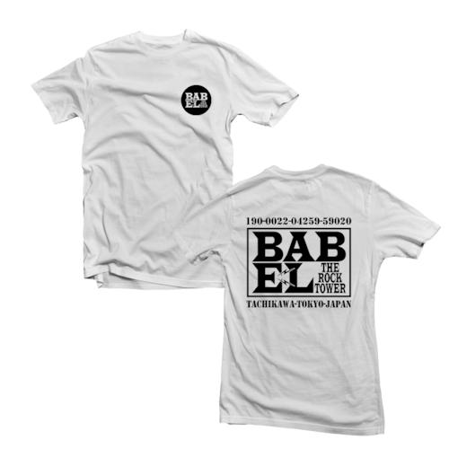 BABELロゴTシャツ　白