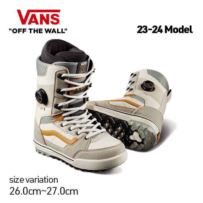 23-24 VANS INVADO PRO バンズ DARRELL MATHES BEIGE/KHAKI 26.0cm~27.0cm BOA スノーボード ブーツ スノボー メンズ