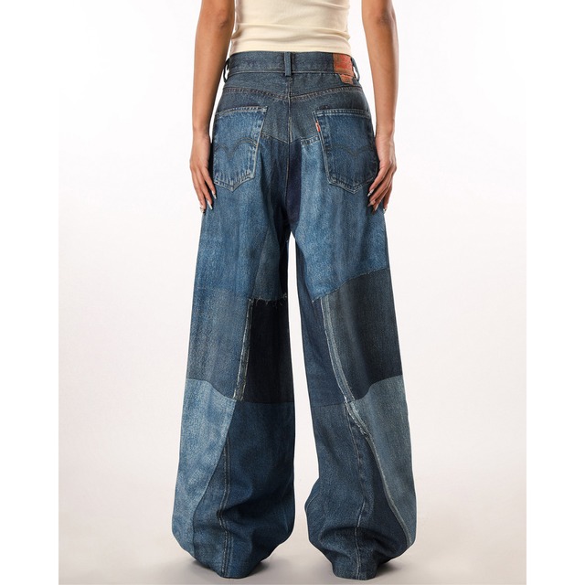 patchwork design denim　パッチワークデザインデニム　J0988