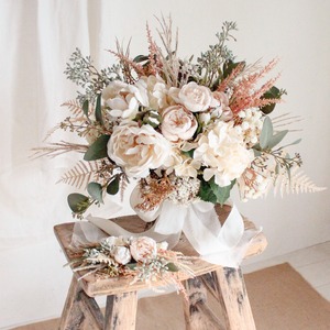 【再販】Pale color Bouquet＆Boutonniere