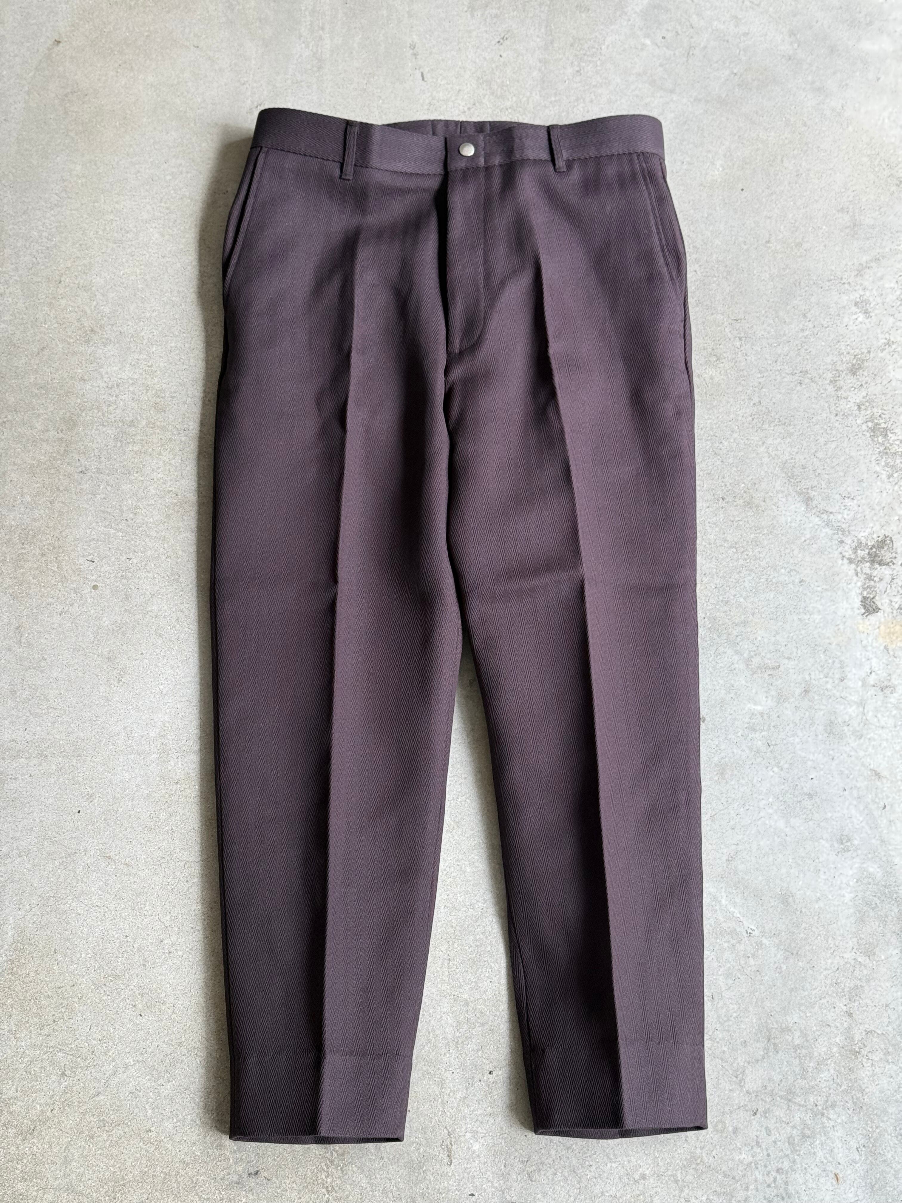 Willow Pants「P-016 DEAD STOCK FABRIC Herringbone Pants」BROWN