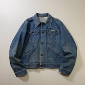 70~80s RUSTLER Wrangler　エイジング　デニムジャケット　ラスラー　ブルー 古着