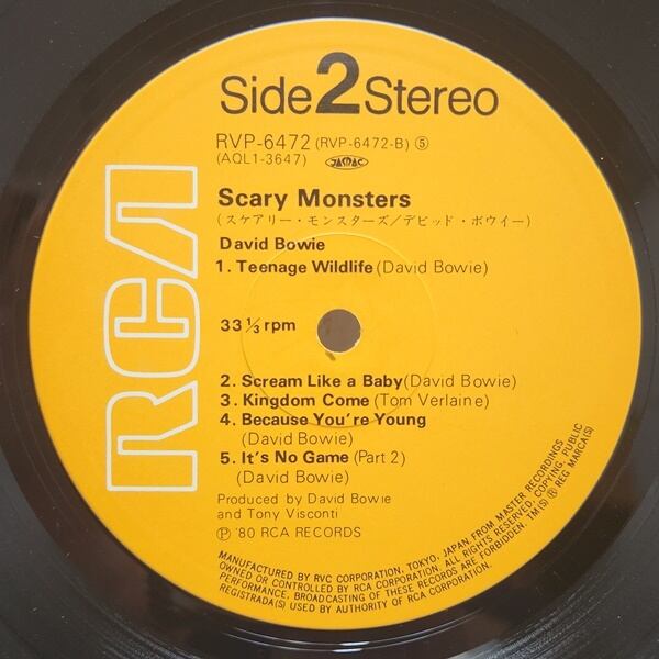 David Bowie / Scary Monsters [RVP-6472, AQL1-3647] - 画像4