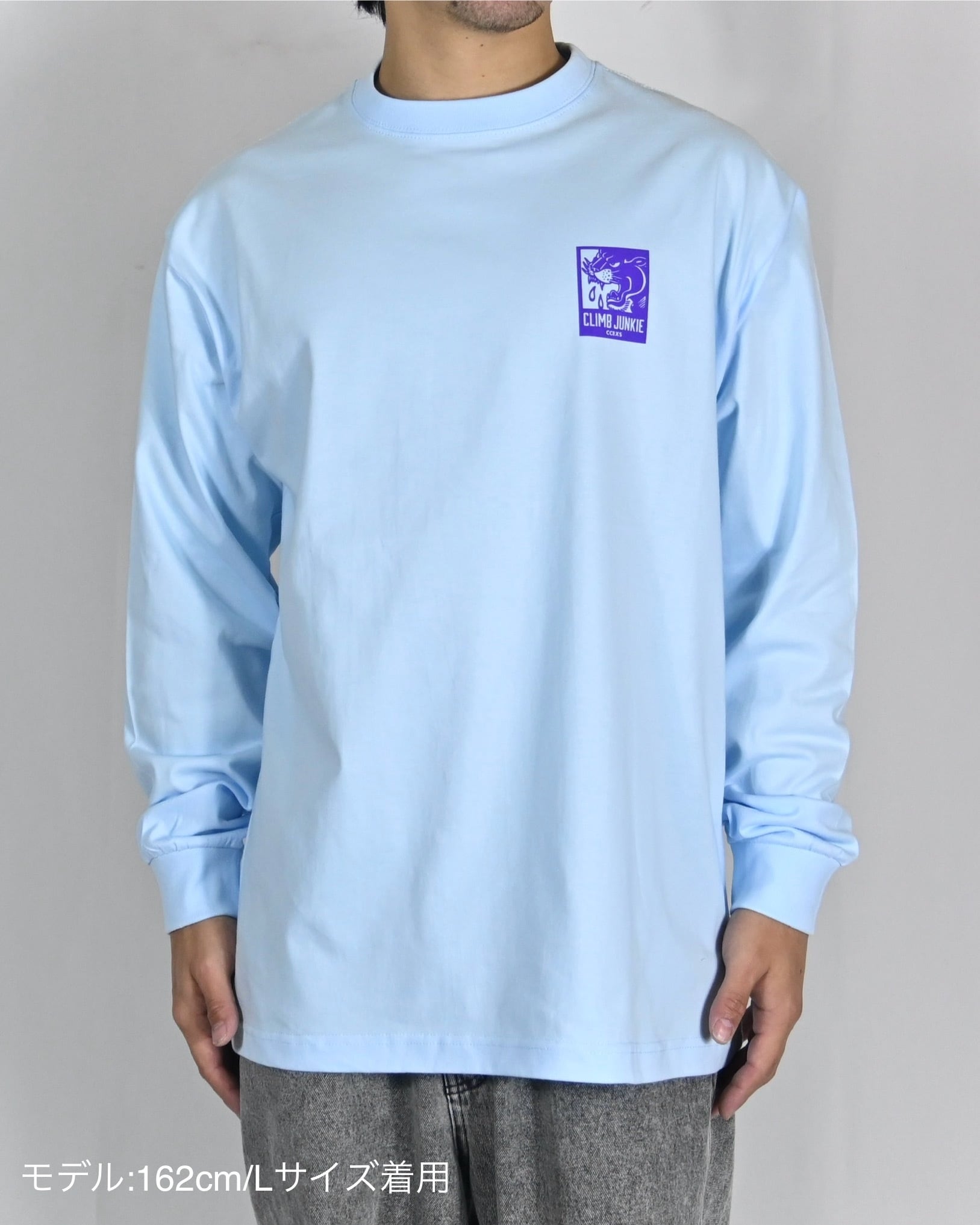 DIRTY PEACE Long Sleeve -Lt. Blue- | CLIMB JUNKIE