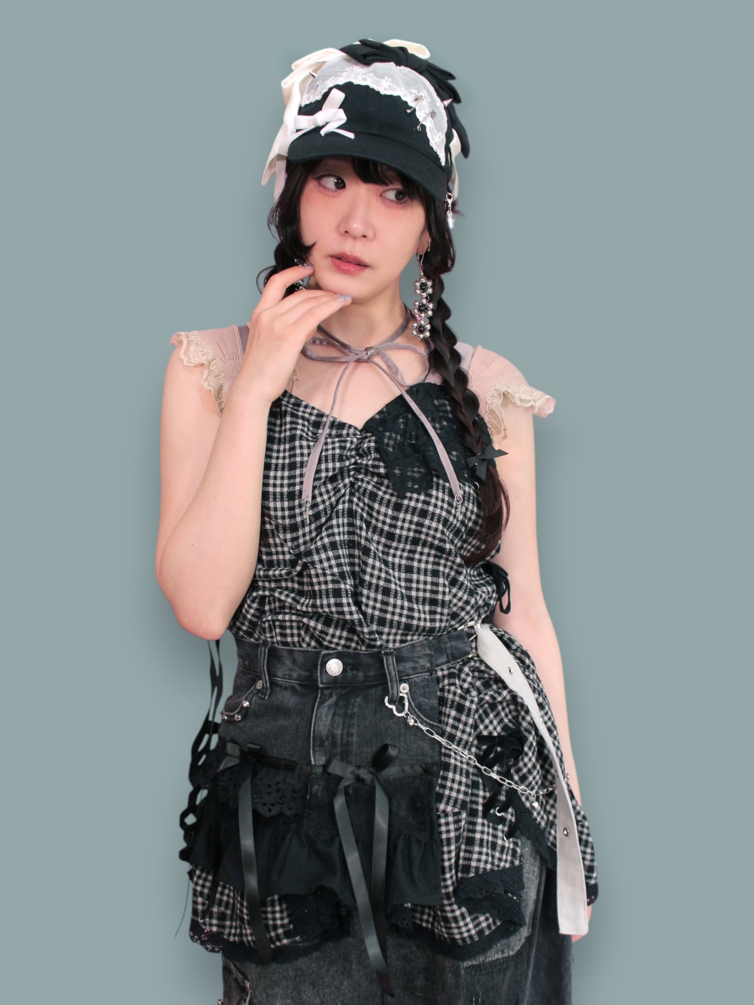 rap skirt pocket belt (black) | forget-her-not