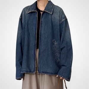INSCRIRE  Used Denim Zip Up Blouson size 2