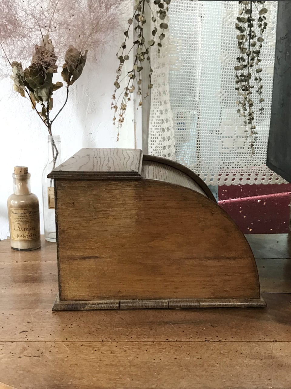 フランス 蛇腹 卓上レターラック 収納ケース ブラウン | Brocante de