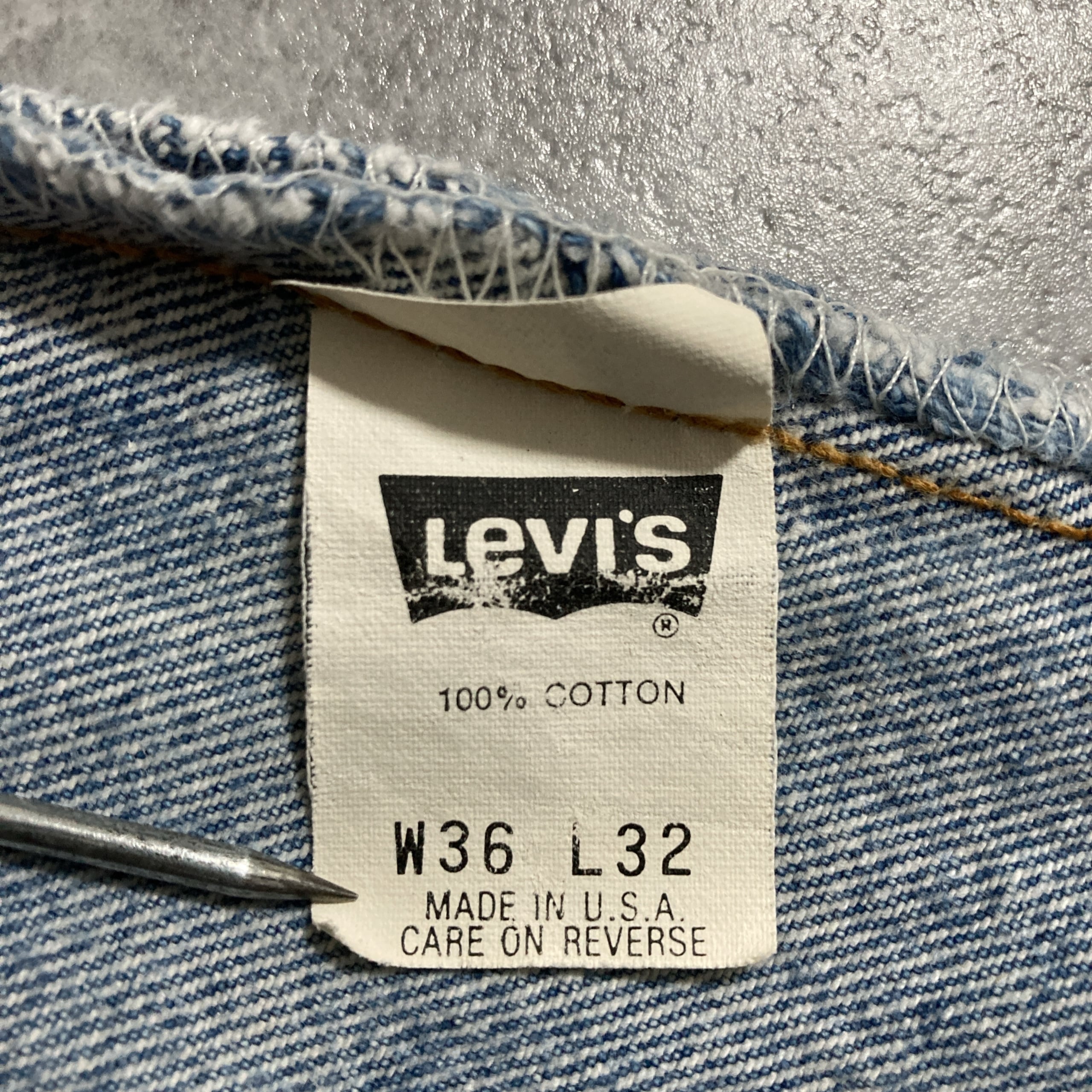 W36 L32】90's US.Levis 501 リーバイス ノックスビル工場(532) ボタン