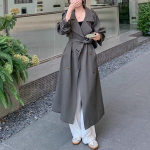 ダブルブレストロングコート 2color W01054