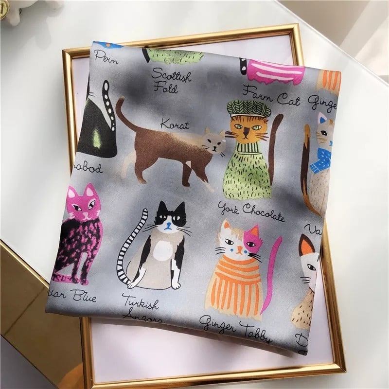 たくさん猫さんスカーフ