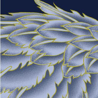 キャンバスアート】波に鯉鷹文/ Carp and Hawk with Waves