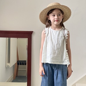 夏透かし編みノースリーブベスト