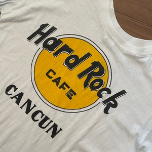 【Silver Fox】90s ハードロックカフェ ロゴ Tシャツ hardrock cafe cancun シングルステッチ Lサイズ US古着