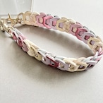 Leather chainスマホハンドストラップ(ライトピンク)