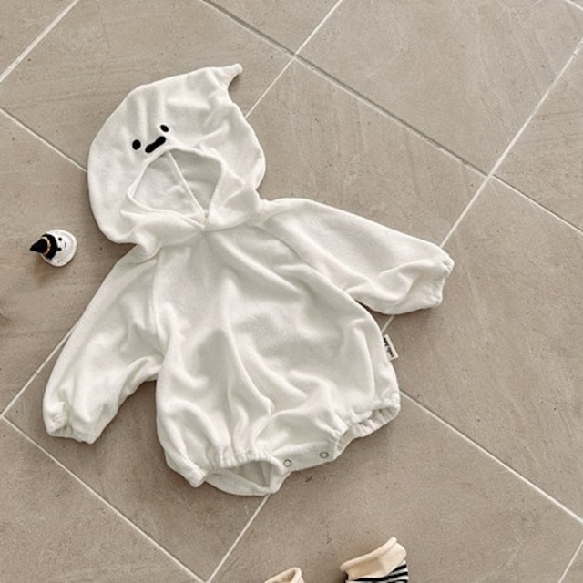 【BABY】ハロウィン帽子付きロンパース