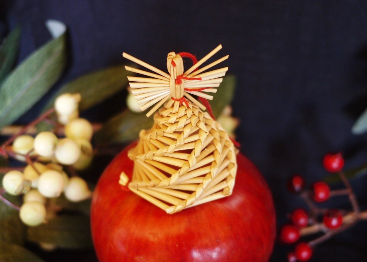 ドイツ ストロー オーナメント ヴィンテージ 藁飾り 天使