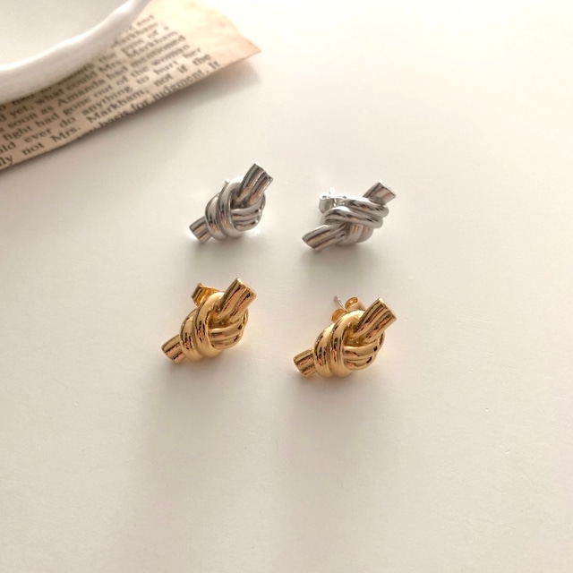 18k double line knot pierce【 2color 】