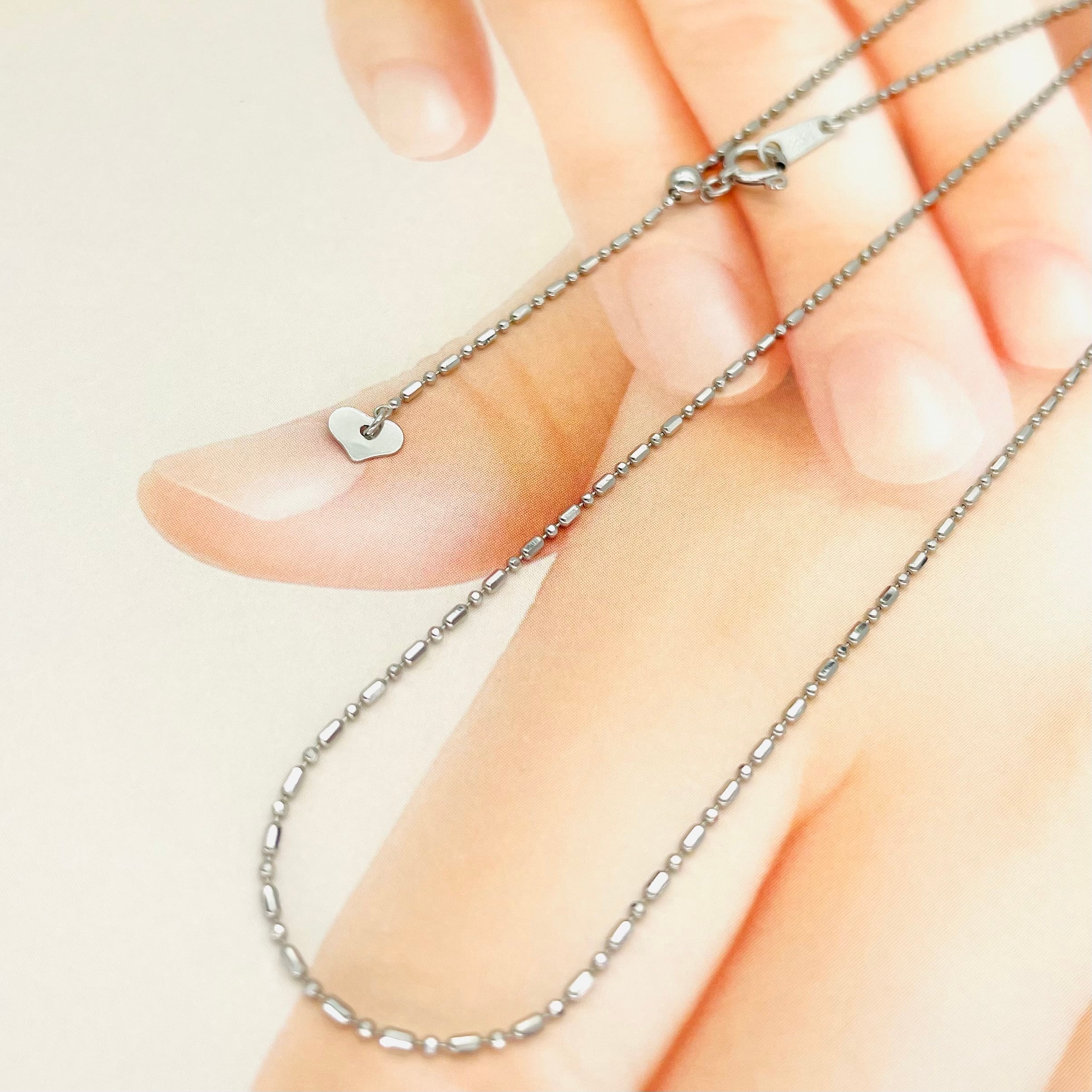 プラチナ チェーン ネックレス pt850 カットボール 幅 0.8mm 約 1.7g