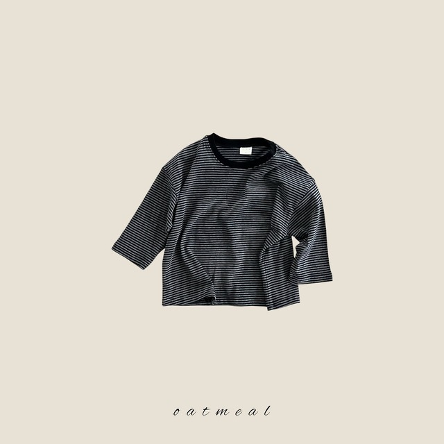 《予約》送料無料【oatmeal】Fraise Stripe Round