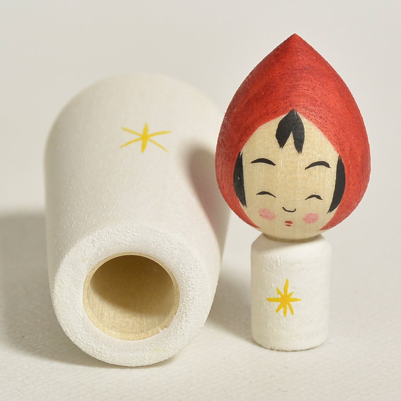 キャンドルちゃんこけし 約2寸 約6cm 鈴木明 工人（作並系）#2475