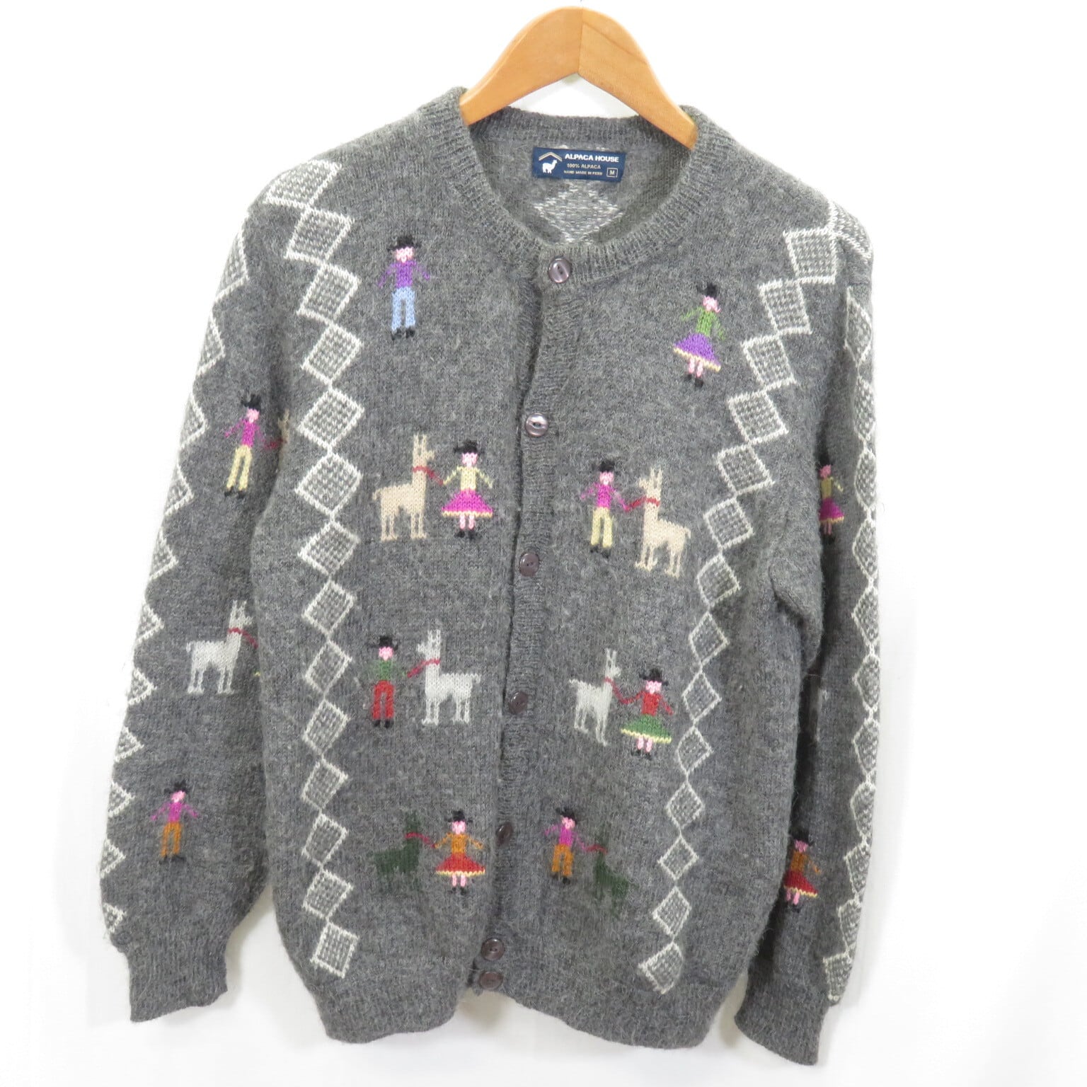 ALPACA HOUSE アルパカハウス ニットカーディガン アルパカ100