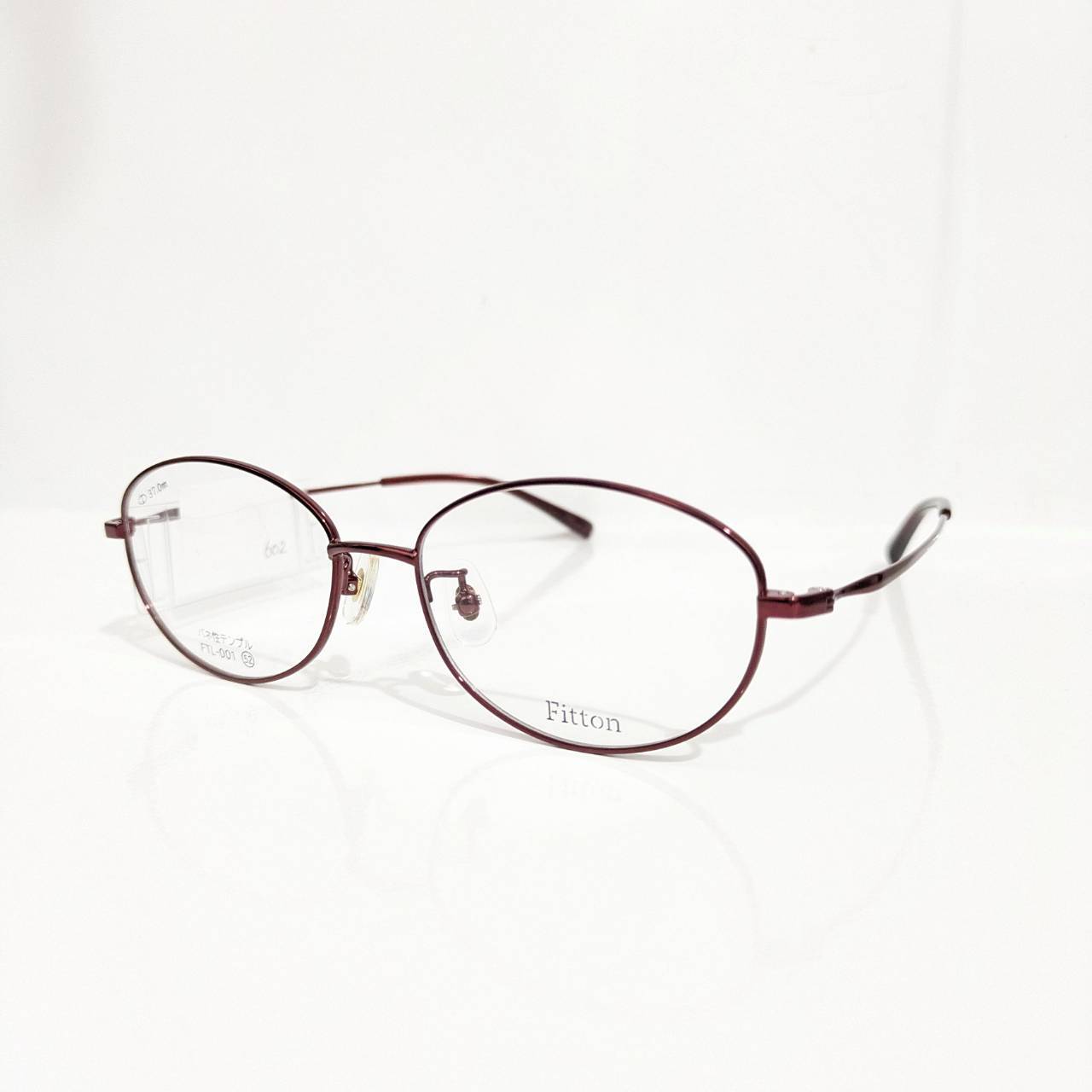 【Fitton】オーバルメタルフレーム レッド