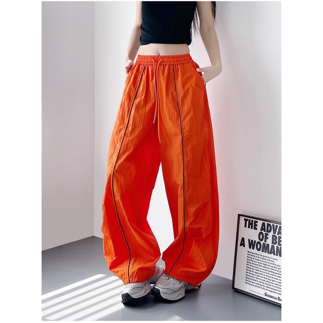 ドローストリングパイピングアクセントパンツ 2col   R02360