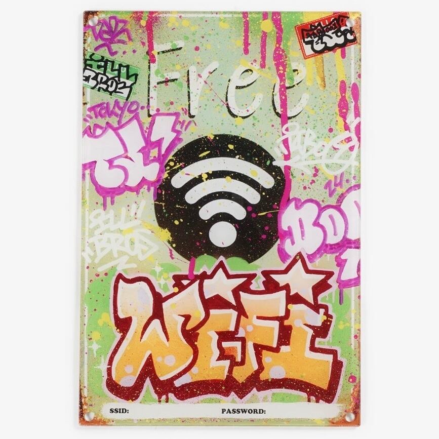 TABOO1 Free WiFiアクリルボード※サイン入りステッカー付き | taboo1