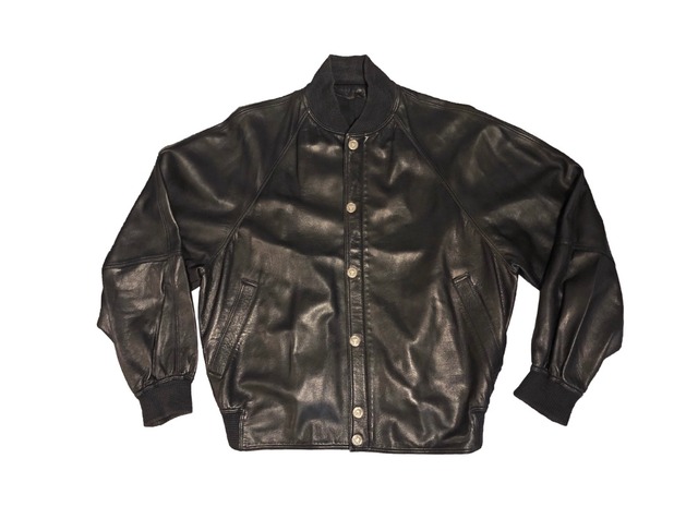 VERSACE ヴェルサーチ】黒 ブラック 革レザージャケット | ftodvintage